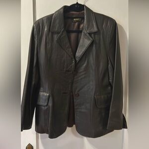 Dark Brown Ladies Leather Jacket